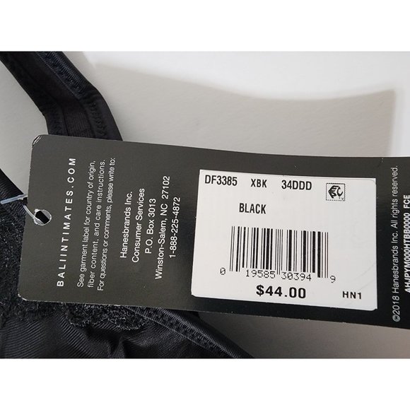 Bali Minimizer Passion for Comfort Minimizer Underwire Bra StyleDF3385 Black Siz - Picture 3 of 9